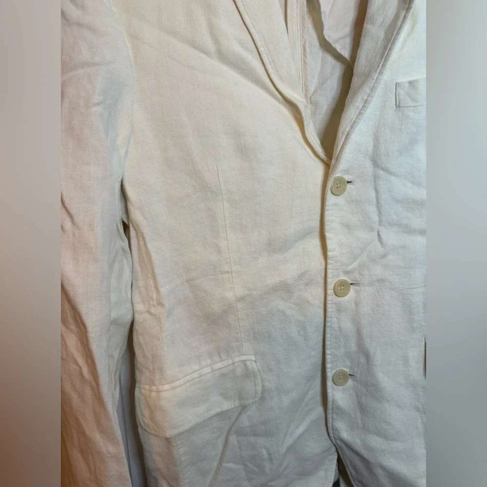 J.Crew Ivory Irish Linen Coastal Sports Coat
